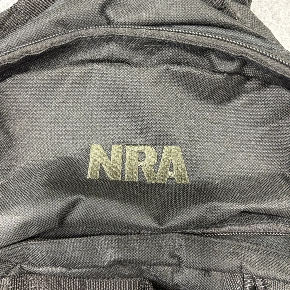 NRA Tactical Sling Backpack Black Molle Canvas One Strap Bag